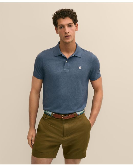 Brooks Brothers Blue Golden Fleece Washed Supima Cotton Polo for men