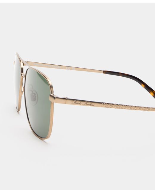 Brooks Brothers Green Matte Pilot Sunglasses for men
