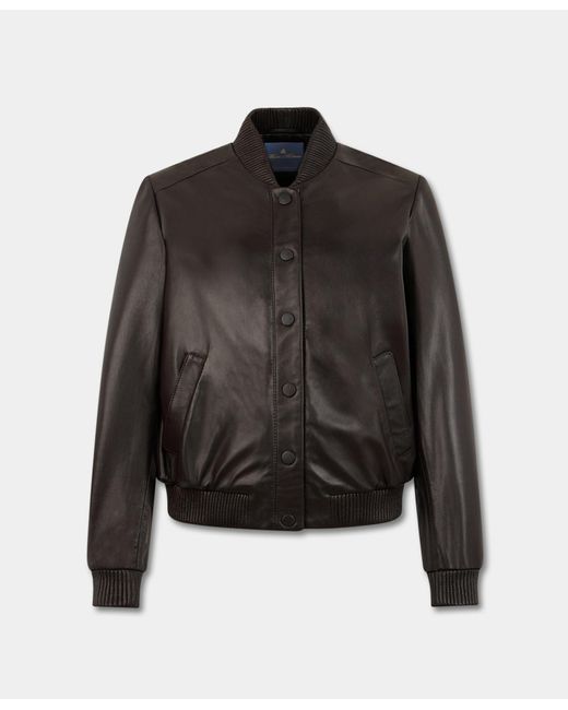 Brooks Brothers Black Suede Bomber Jacket