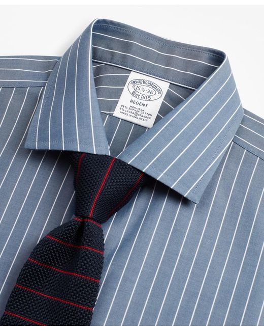 Brooks Brothers Silk Thin Stripe Knit Tie in Navy (Blue) for Men Lyst