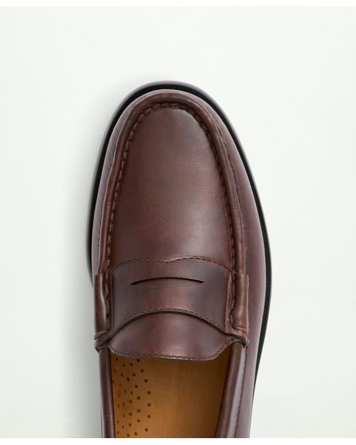 Brooks Brothers Westport Penny Loafers in Brown for Men Lyst