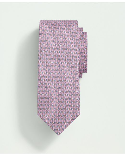 Brooks Brothers Purple Silk Oval Link Tie for men
