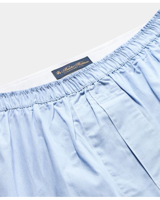 Brooks Brothers Blue Micro Check Cotton Boxer for men
