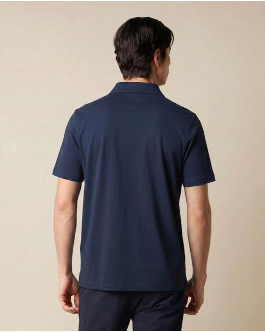 Brooks Brothers Blue Jersey Polo for men