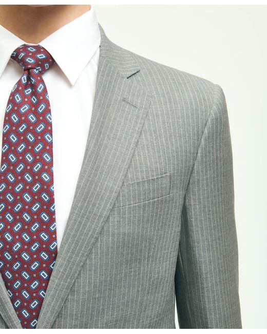 Brooks Brothers Explorer Collection Classic Fit Wool Pinstripe Suit