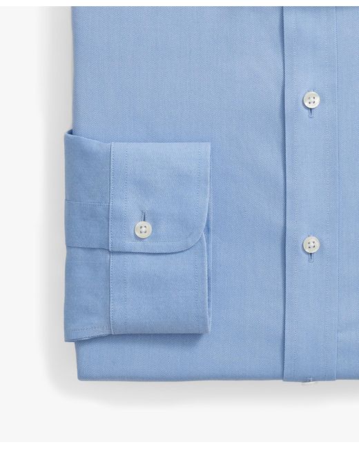 Brooks Brothers Ultramarinblaues Regular-fit Non-iron Performance-anzughemd Mit Ainsley-kragen in Blue für Herren