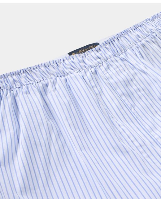 Brooks Brothers Blue Micro Fantasy Cotton Boxer Shorts for men