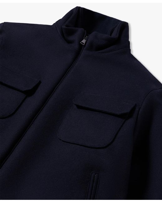 Navy Wool-blend Coat di Brooks Brothers in Blue da Uomo