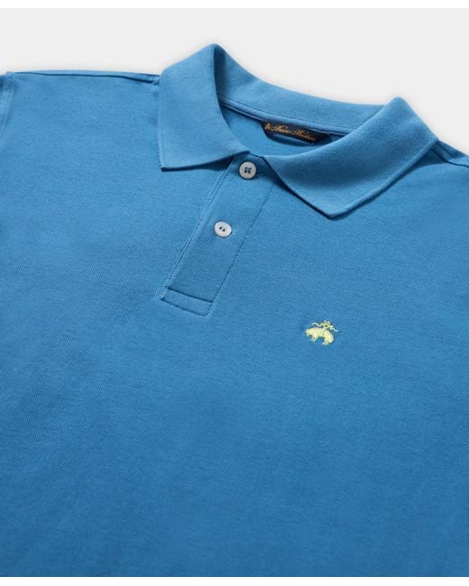 Brooks Brothers Baumwoll-Piqué-Polo in Blue für Herren