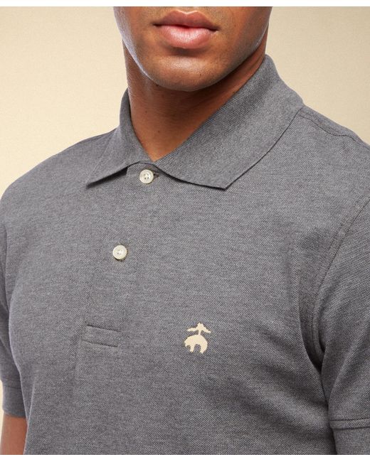 Brooks Brothers Gray Golden Fleece Supima Cotton Polo for men