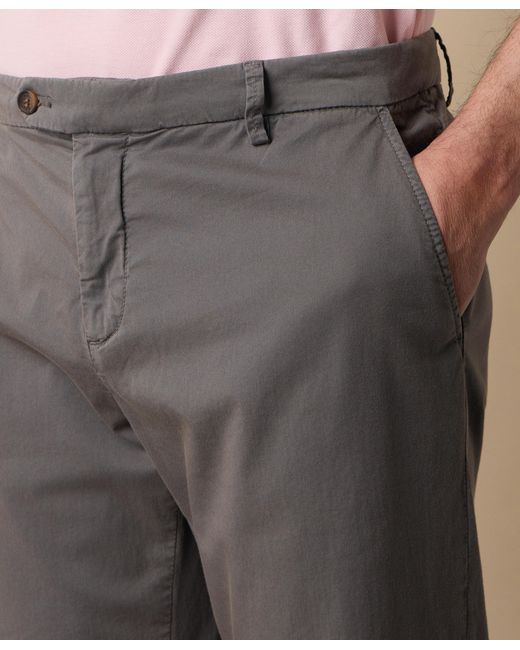 Brooks Brothers Gray Stretch Cotton Twill Chino for men