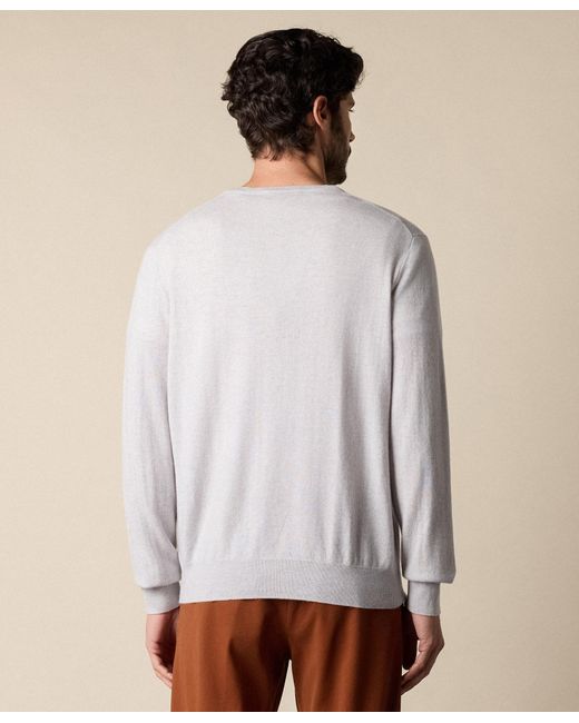 Brooks Brothers White Cashmere Crewneck for men