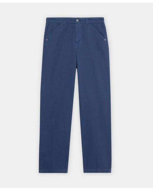 Brooks Brothers Blue Stretch Cotton Gabardine 5-Pocket Pant for men