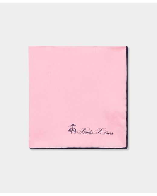 Brooks Brothers Pink Plain Silk Pochette for men