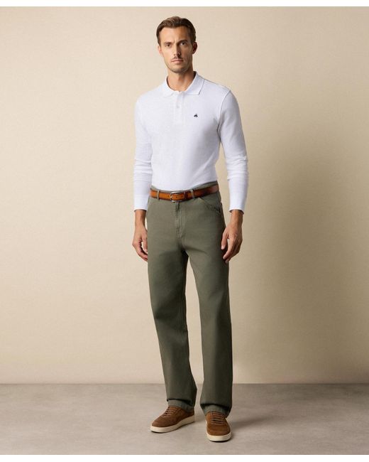 Brooks Brothers Polo Aus Baumwolle Piqué in White für Herren