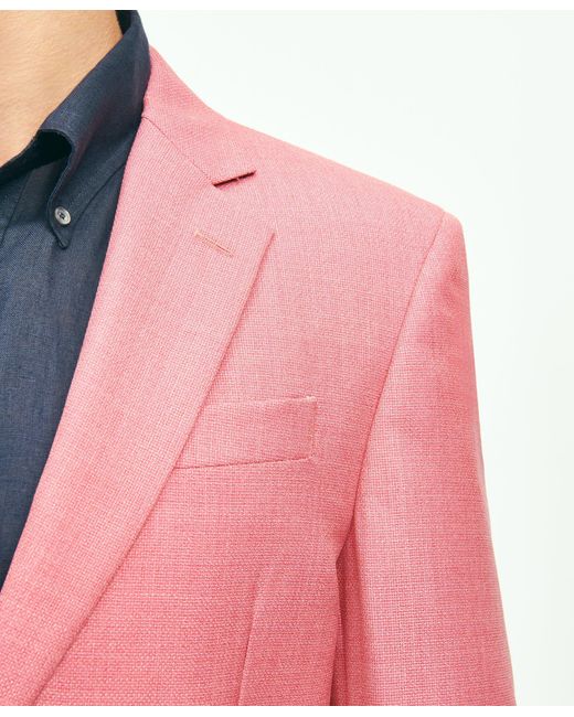 Brooks Brothers Regent Regular-fit Wool Hopsack Sport Coat in Pink