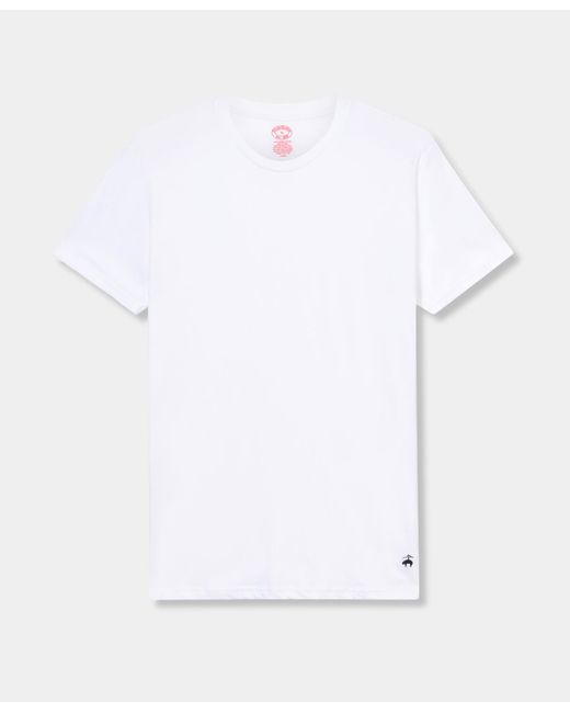 Brooks Brothers White Crewneck Cotton T-Shirts for men