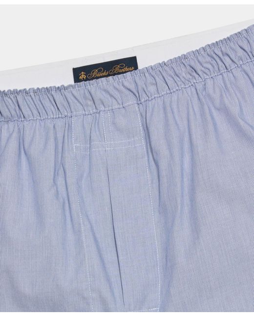 Brooks Brothers Blue Micro Stripe Cotton Boxer for men