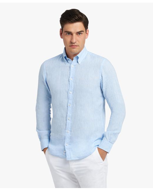 Light Blue Button Down Casual Shirt Brooks Brothers de hombre