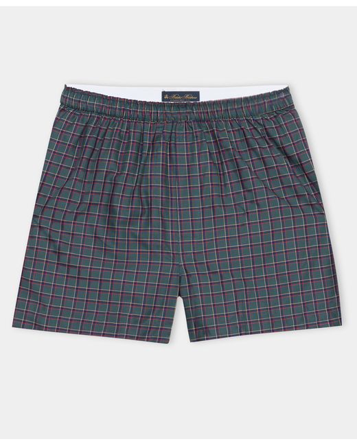 Brooks Brothers Blue Tartan Boxer for men