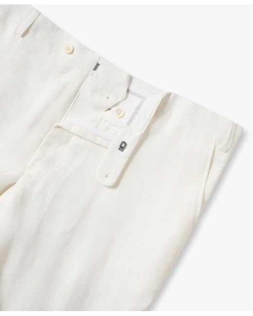 White Linen Trousers Brooks Brothers de hombre