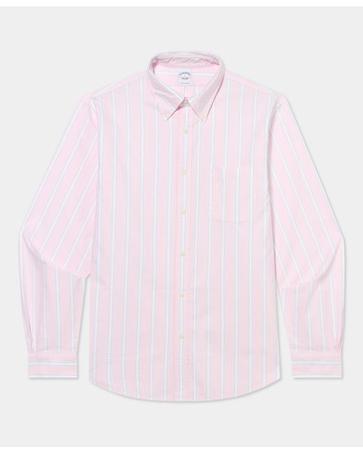 Brooks Brothers Natural Regular Fit Oxford Friday Shirt With Button Down Collar for men