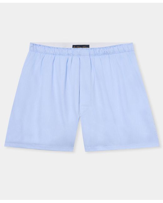 Brooks Brothers Blue Cotton Boxer Shorts for men