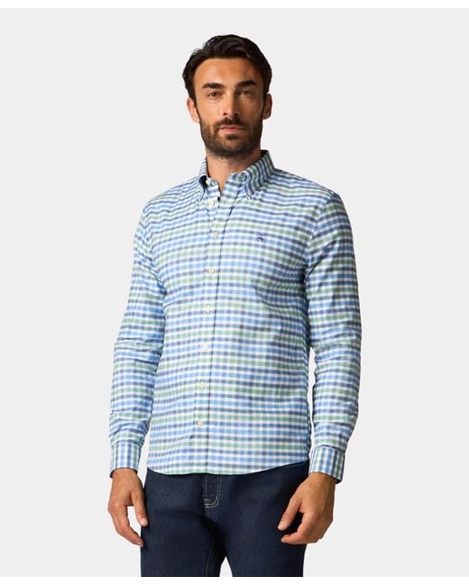 Camisa De Corte Slim De Golden Fleece A Cuadros Con Cuello Button-down Brooks Brothers de hombre de color Blue