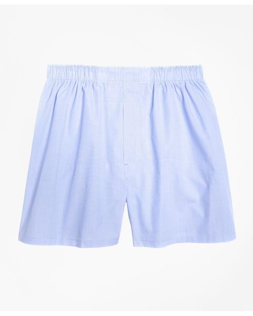 Brooks Brothers Blue Relaxed Fit Cotton Boxers for men