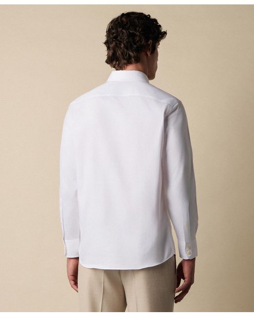 Brooks Brothers White Thomas Mason Regular Fit Shirt With English Spread Collar for men