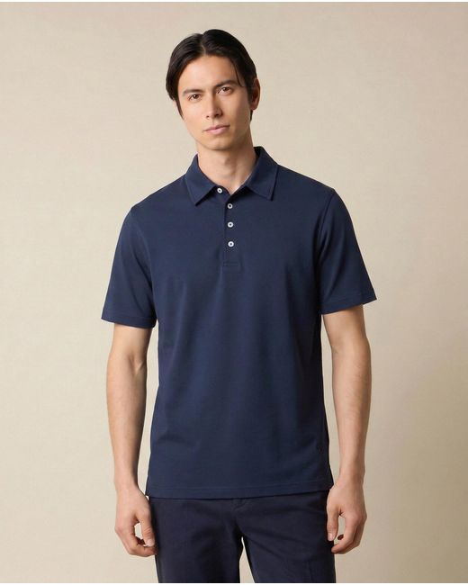 Brooks Brothers Blue Jersey Polo for men