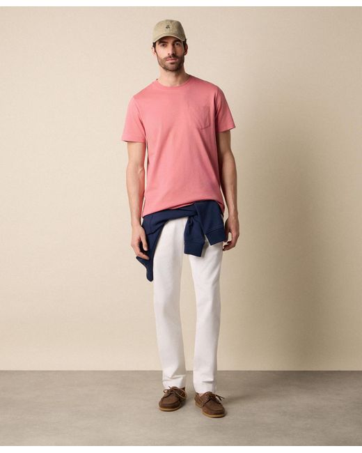 Brooks Brothers Pink Cotton Pocket T-Shirt for men
