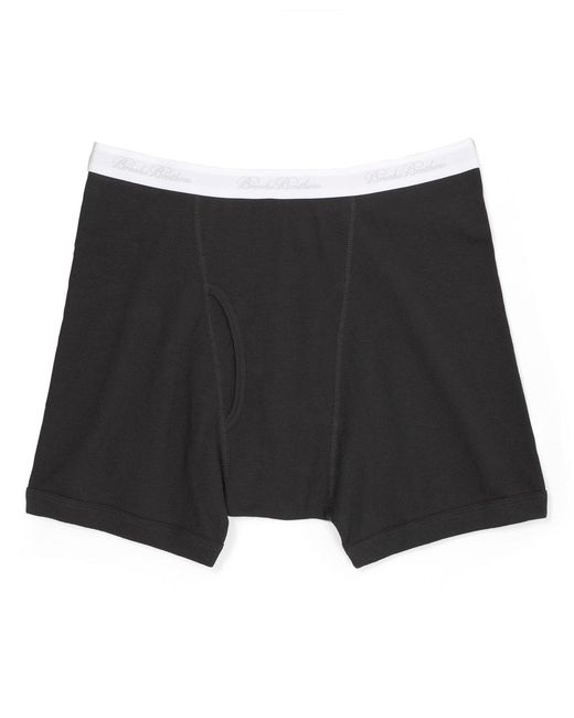 Brooks Brothers Supima Cotton Boxer Briefs in Black for Men - Lyst