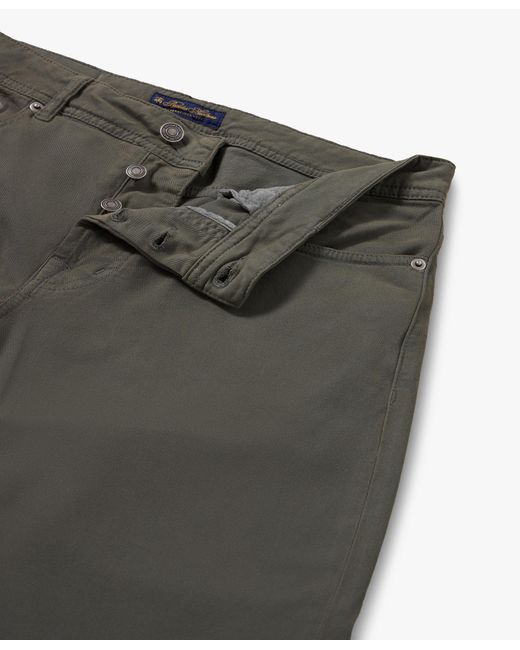 Khaki Green Stretch Cotton Five Pocket Pants Brooks Brothers de hombre de color Gray