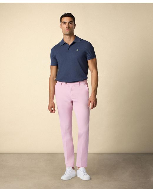 Brooks Brothers Blue Golden Fleece Stretch Cotton Pique Polo for men