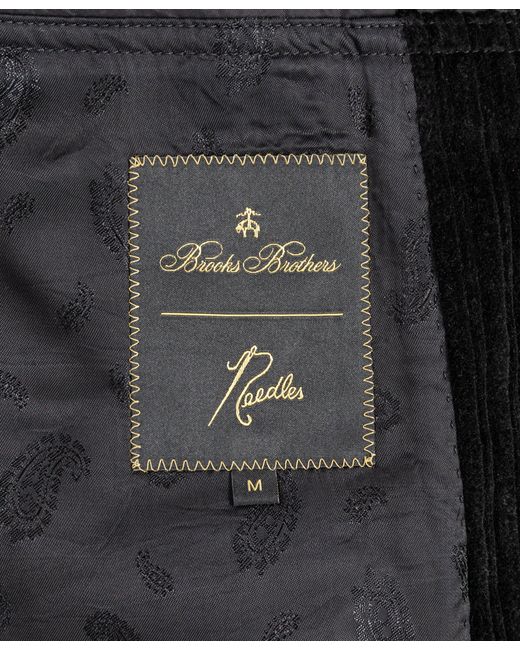 Brooks Brothers Black Embroidered Corduroy Sack Blazer for men