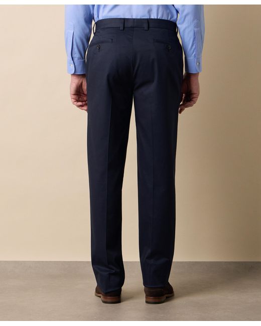 Brooks Brothers Blue Regular Fit Advantage Stretch Chino for men