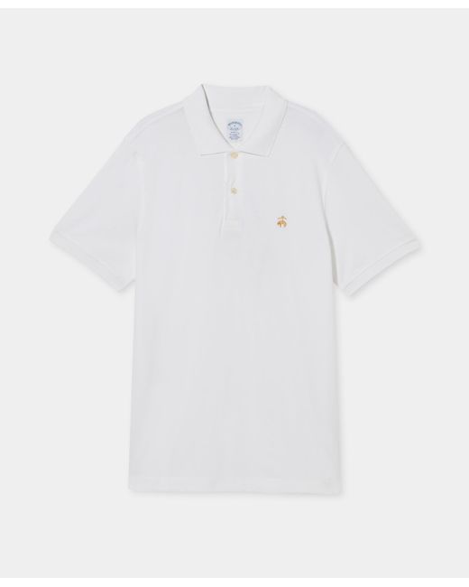 Brooks Brothers White Golden Fleece Supima Cotton Polo for men