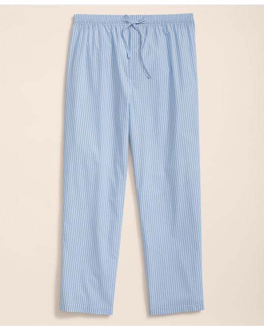 Conjunto De Pijama De Algodón A Rayas De Broadcloth Brooks Brothers de hombre de color Blue