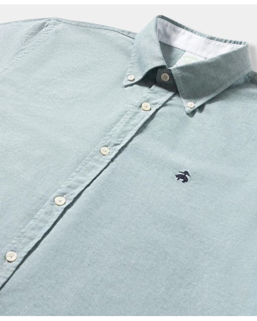 Brooks Brothers Blue Slim Fit Oxford Shirt With Button Down Collar for men