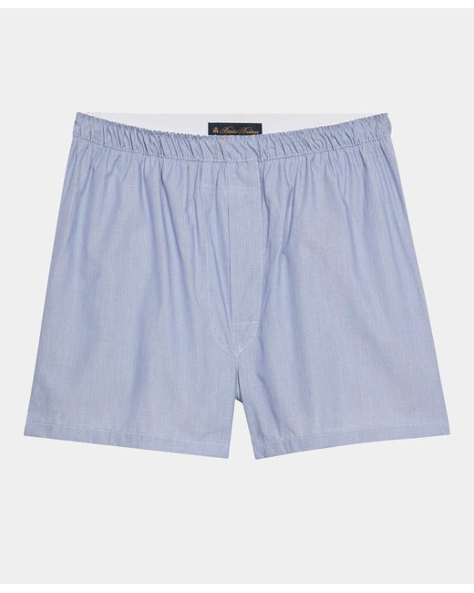 Brooks Brothers Blue Micro Stripe Cotton Boxer for men