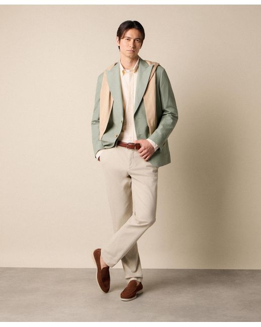 Brooks Brothers Green Cotton-Linen Blazer for men