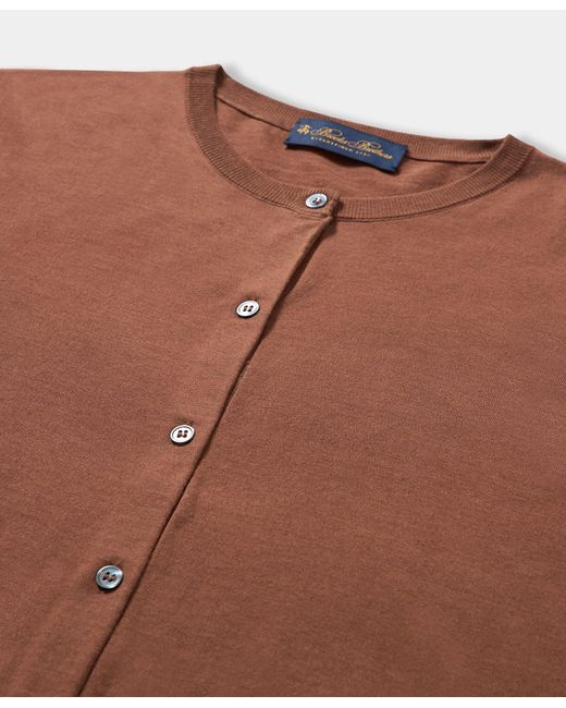 Brooks Brothers Brown Silk Blend Cardigan