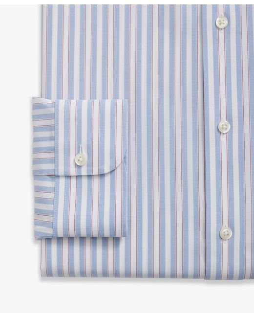 Light Blue Slim Fit Non-iron Stretch Supima Cotton Broadcloth Dress Shirt With Ainsley Collar Brooks Brothers de hombre