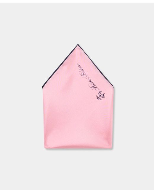 Brooks Brothers Pink Plain Silk Pochette for men