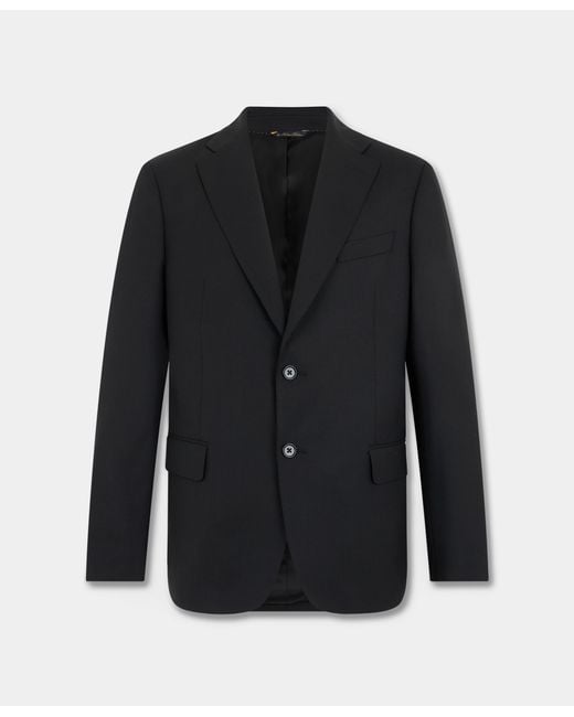 Brooks Brothers Black Travel Plain Twill Blazer for men
