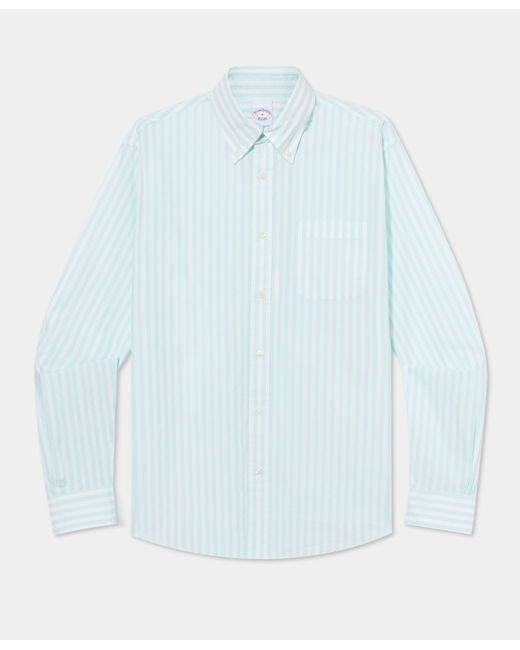 Brooks Brothers Blue Regular Fit Friday Shirt With Button Down Collar for men