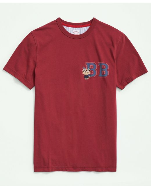 Brooks Brothers Red Cotton Lunar New Year Graphic T-shirt for men