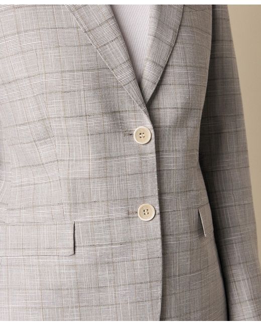 Brooks Brothers Gray Glen Plaid Cotton Blazer