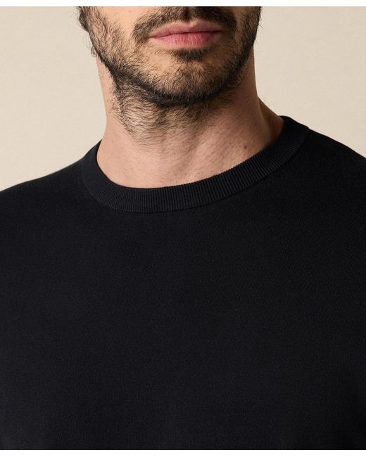 Brooks Brothers Black Cotton Crewneck for men